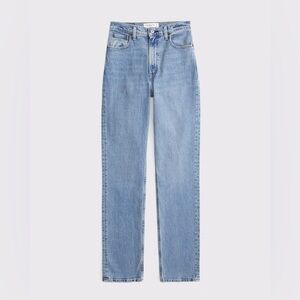 Abercrombie & Fitch The 90s Straight Ultra High Rise Blue Jean Medium Wash 29/8R